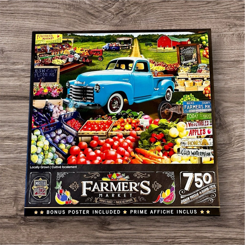 Master Pieces Farmer's Market Puzzle with Blue Truck